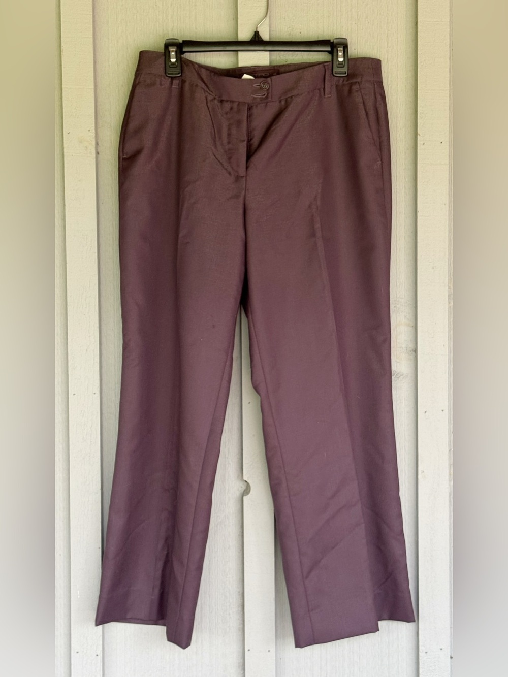 Etro Plum Straight-Leg Tailored Trousers - 48 - 12